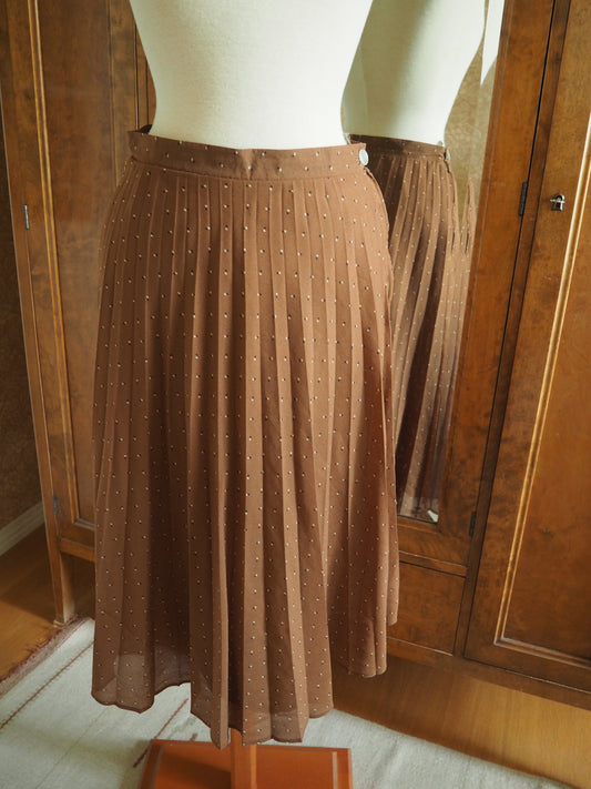 2-osainen vaaleanruskea röyhelö asu