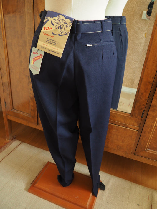 Siniset hiihtarit, housut käyttämätöntä vanhaa varastoa