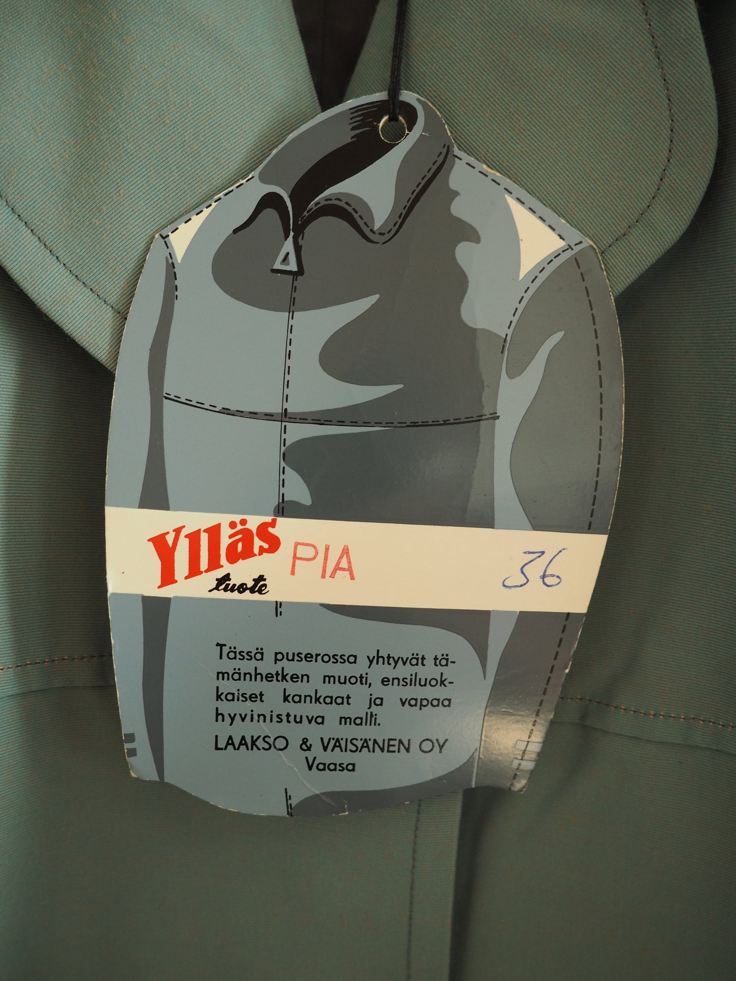 Vaaleanvihreä Ylläs-tuotteen Pia takki, käyttämätöntä vanhaa varastoa