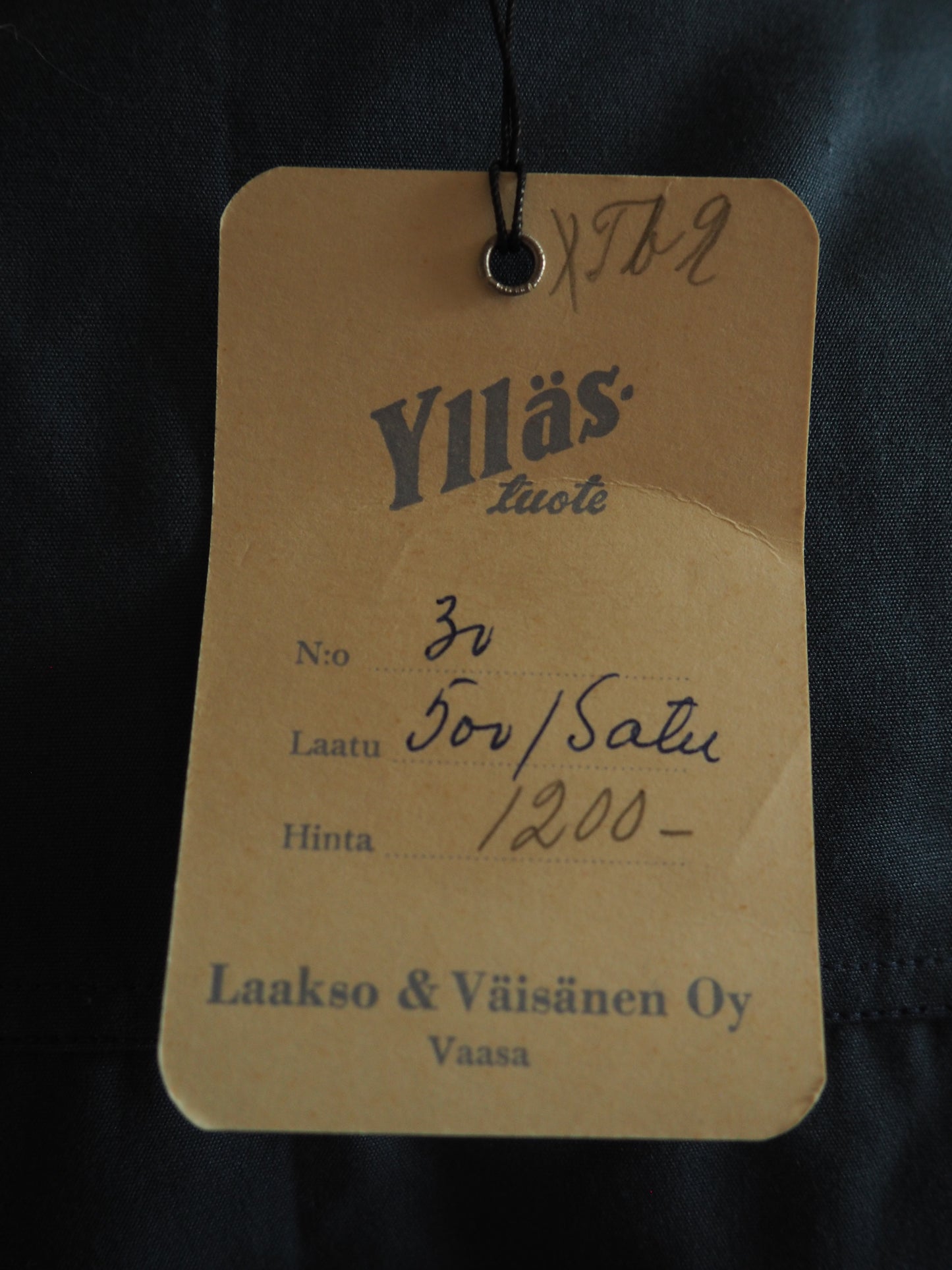 Sininen Ylläs-tuotteen Satu takki, käyttämätöntä vanhaa varastoa