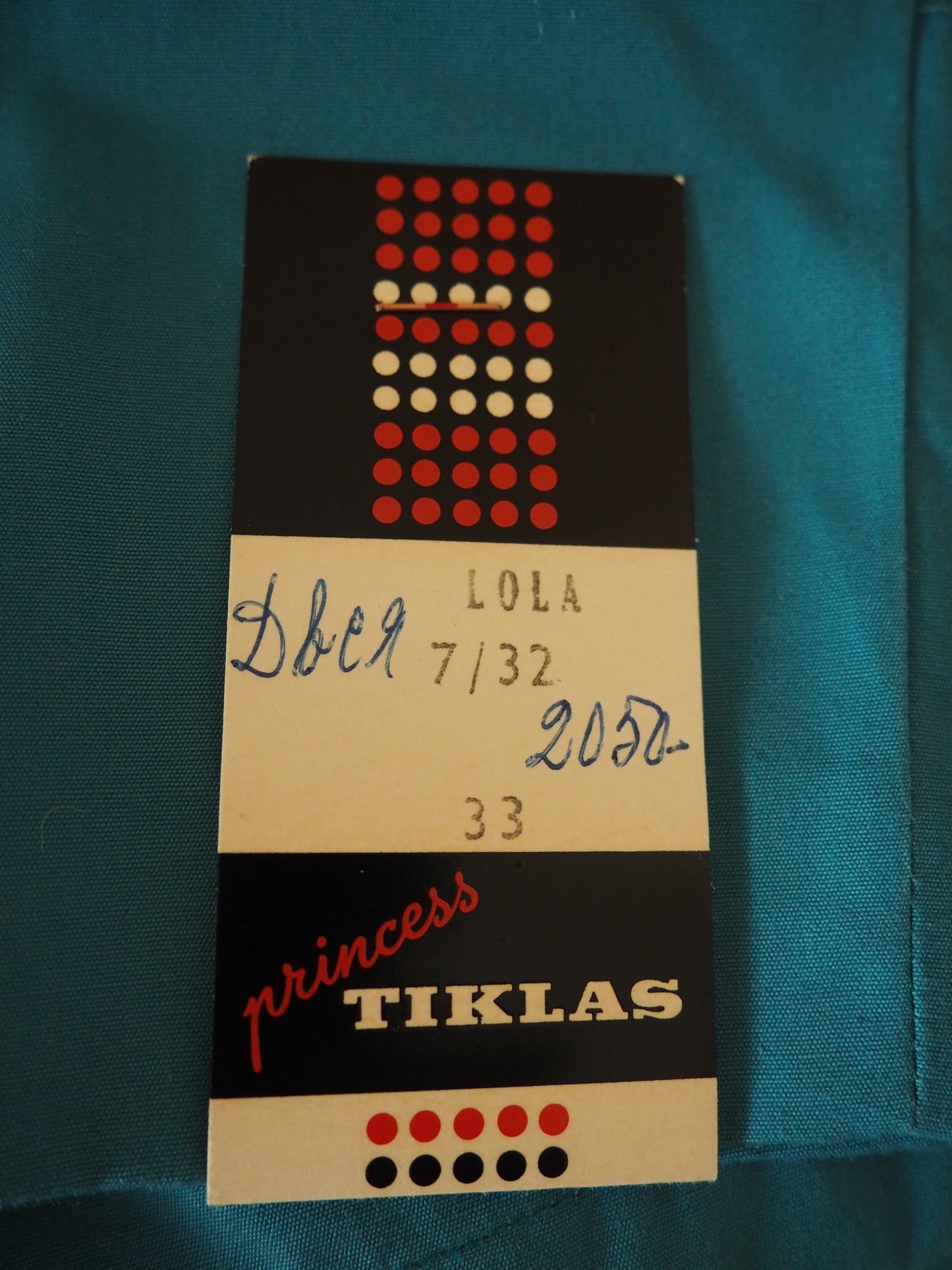 Turkoosi Tiklaksen Lola takki, käyttämätöntä vanhaa varastoa