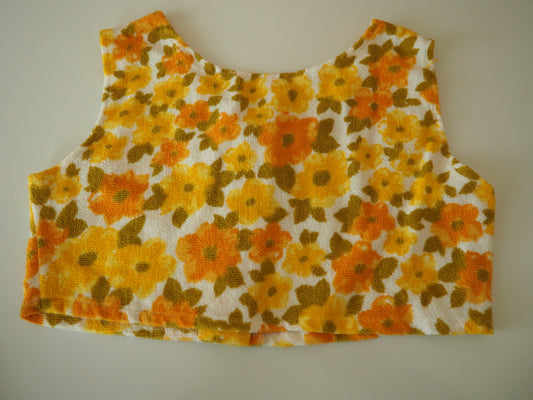 Lasten kukkakuviollinen uima-asun yläosa, käyttämätöntä vanhaa varastoa