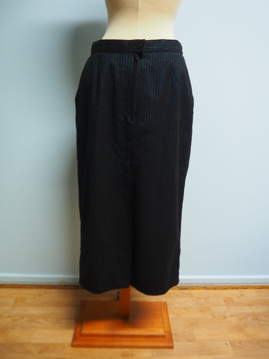 Sinivihreä raidallinen musta Martinelli hame