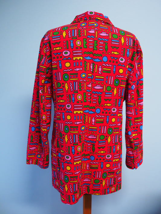 Punainen kuviollinen jakku