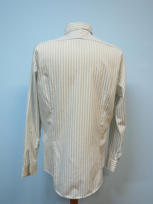 Miesten vaalea raidallinen Pallo-Paita Oyn kauluspaita