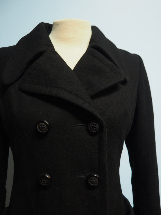 Musta Teen look villakangastakki