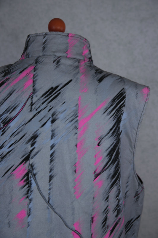 Hopeanharmaa kuviollinen toppaliivi