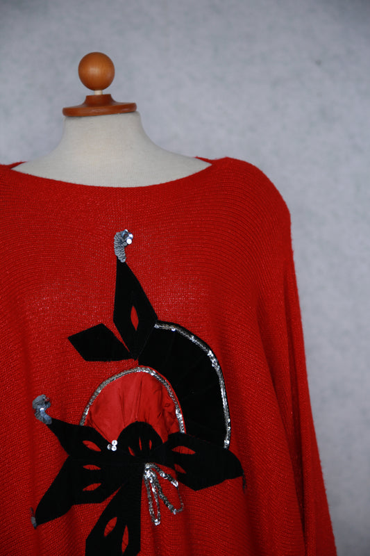 Punainen Petriikka neulemekko