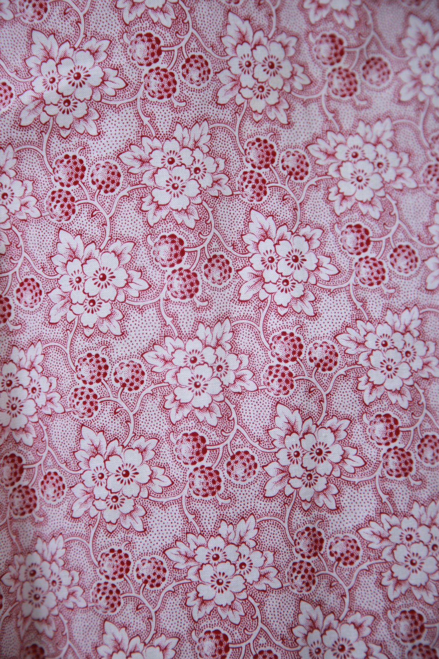 Punertava kukkakuviollinen Popolana mekko