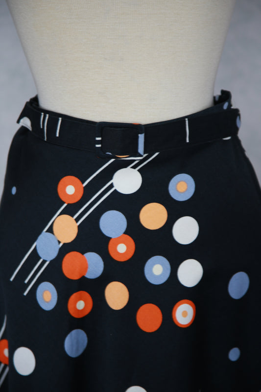 Musta kuviollinen Kaunotar pitkä hame