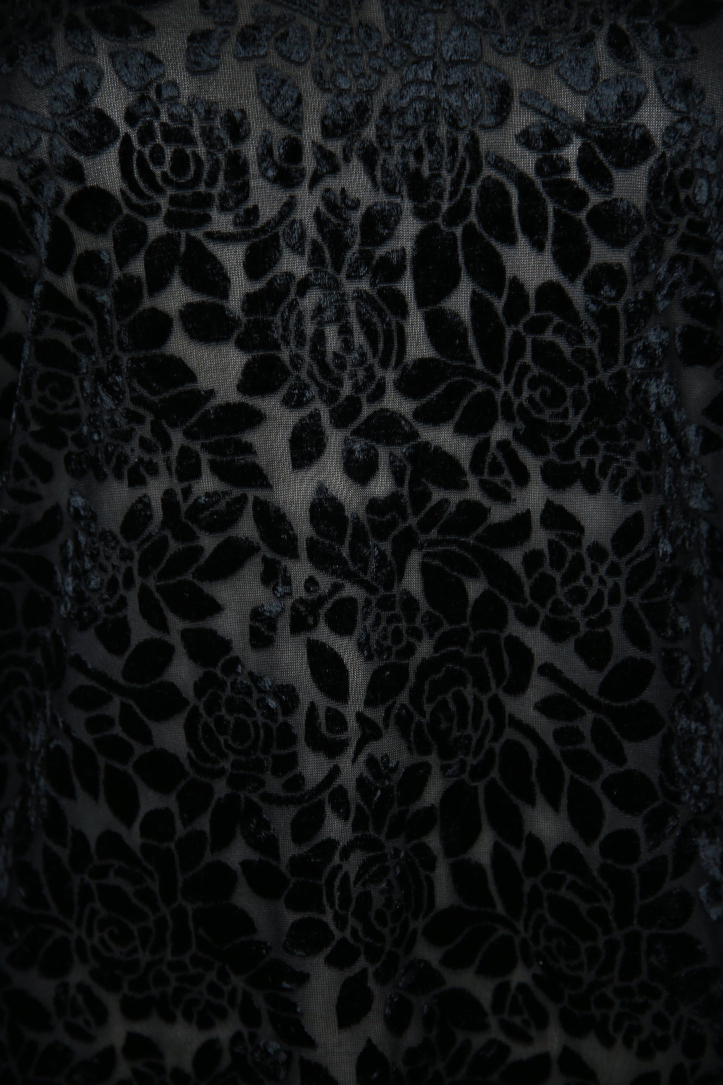 Kukkakuviollinen läpikuultava samettipaita