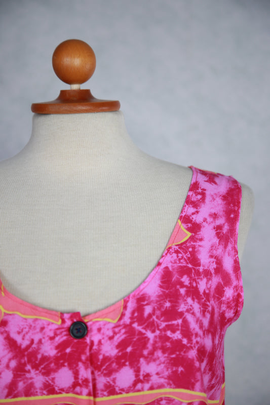 Pinkki kuviollinen lyhyt toppi