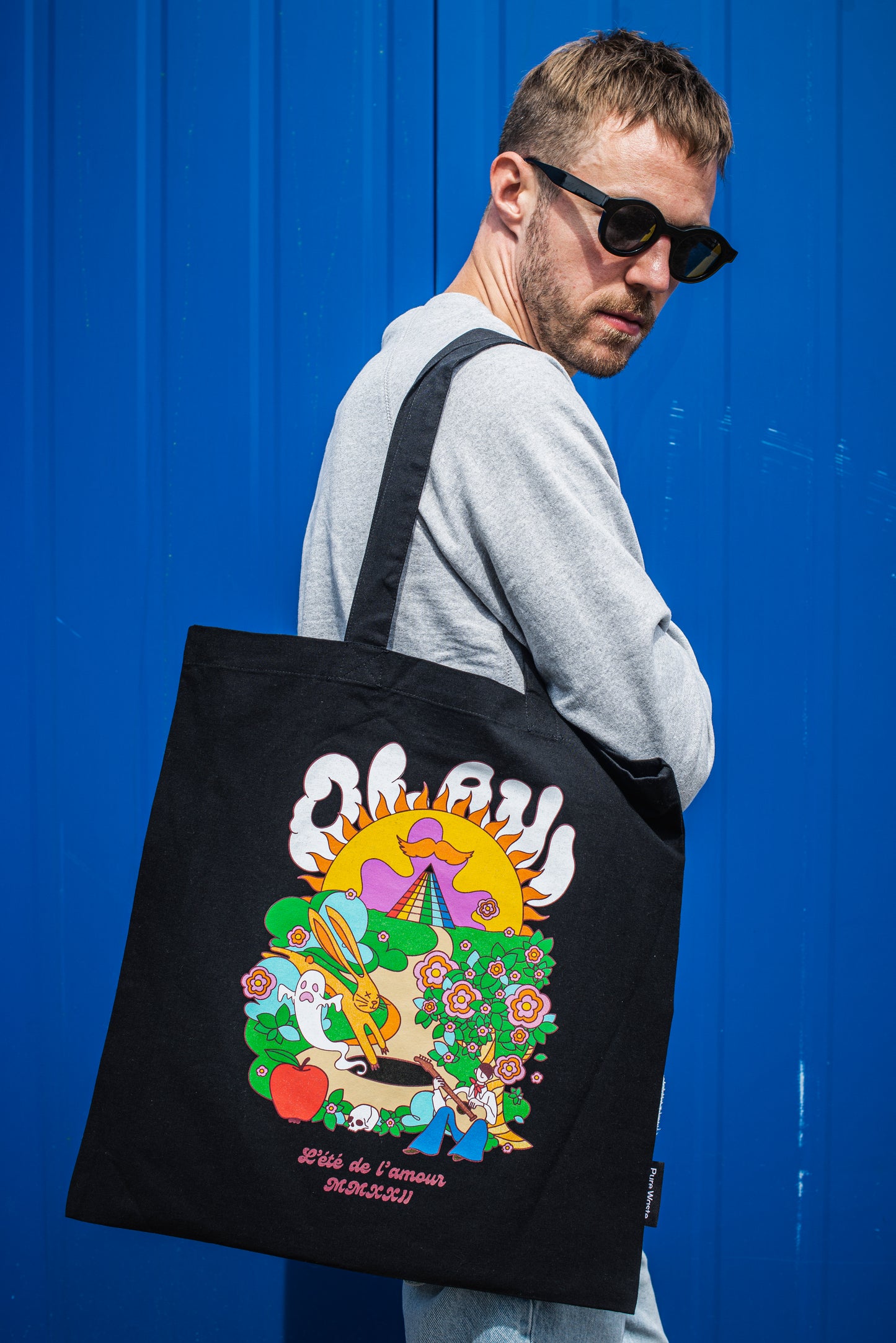 Rakkauden kesä kangaskassi musta / Olavi Uusivirta merchandise